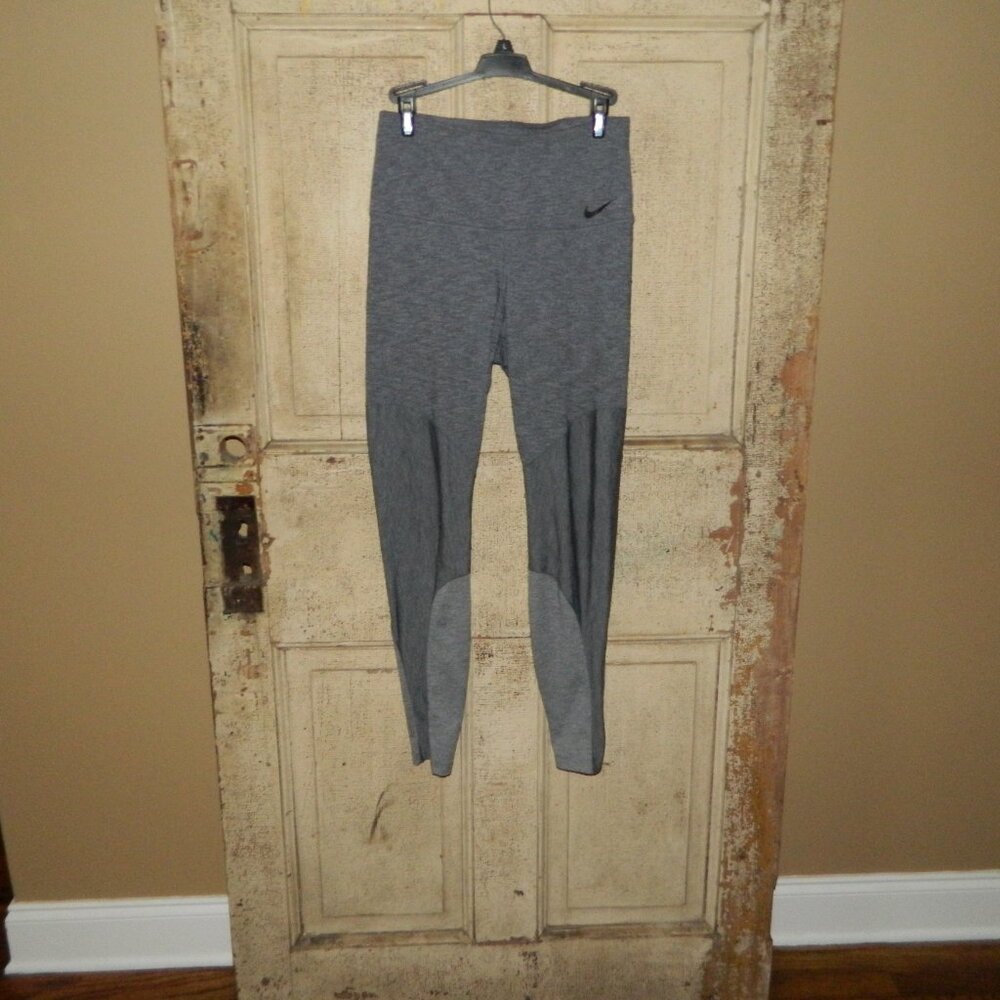 Nike Dri Fit Power Sculpt Lux Studio Training Tights Grey 890582-010 Sz M (SS-21
